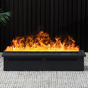 High quality multi color water vapor 3D steam indoor humidifier electric fireplace stoves insert with led light