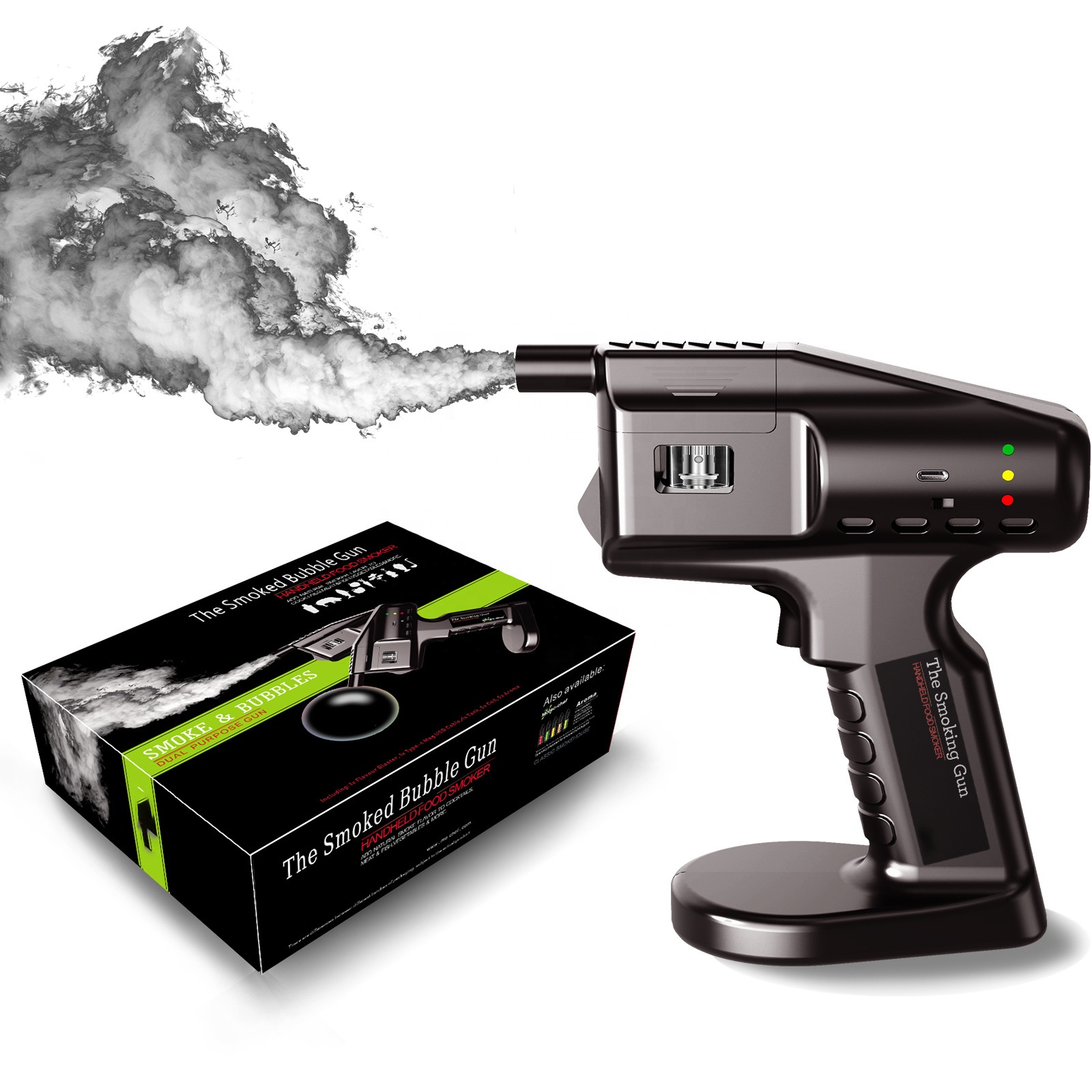 Bartender Flavour Blaster 2 Machine Electric Bubble Smoke Gun Cocktail Electrico Smock Smoker Kit They Pistola Infuser Food