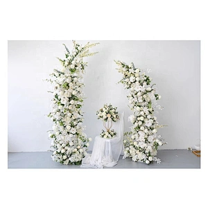 Valentine Day Proposal Marriage Bride Decoration 8 feet customized silk rose flowers arch wedding ceremony flower arch