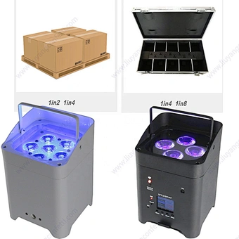 6*18W Rgbwauv Dj Wedding Battery Powered LED Uplight WIFI Wireless Dmx Stage Lights