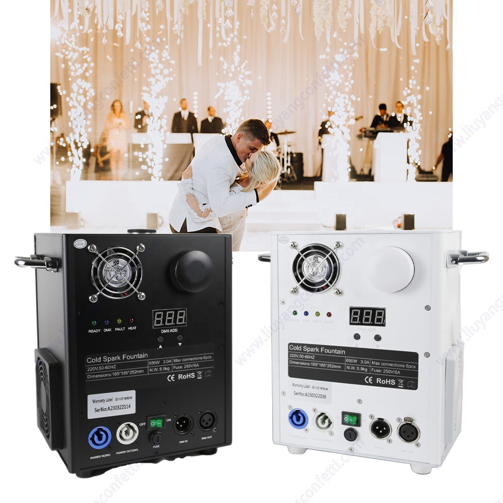 Dancing Dj Sparkler Wedding Fountain Entertainment Cold Firework Sparkle Dmx Remote 650w Mini Pyrotechnics Spark Machine