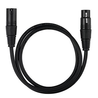 3Pin XLR Microphone Cable Male To Female Mic Black Audio Cable HIFI XLR Cable OEM Custom Low Noise Interference Flexible
