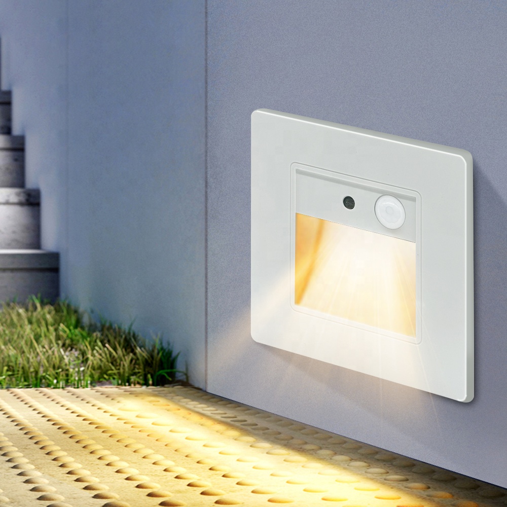 Ac85-265v Indoor Corridor Wall Lighting Recessed Led Wall Lamp Pir Motion Sensor Stair Case Light Step Lamp