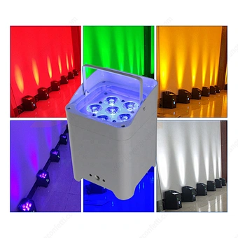 6*18W Rgbwauv Dj Wedding Battery Powered LED Uplight WIFI Wireless Dmx Stage Lights
