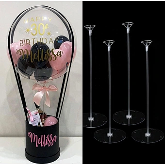 Box Arch Kit Plastic Wedding Stand Centerpiece Transparent Party Decoration Table Float Set Birthday Balloon Stick Holder