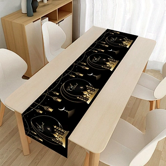 2023 Eid Mubarak Decoration Tablecloth Table Runner Banner Balloons Islamic Muslim Party Decor Ramadan Kareem Eid Al Adha Gift