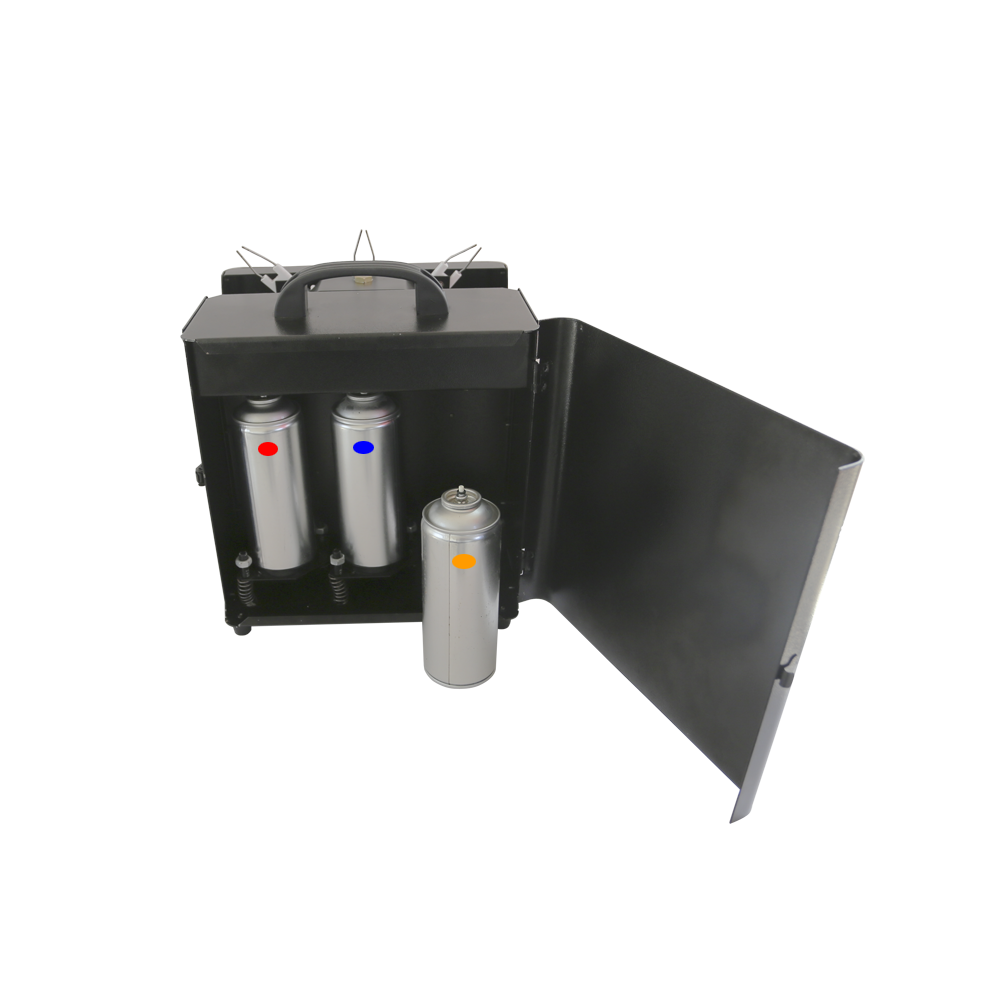 Stage Show Effect Dmx Control 3 Head Fan Shape Triple-way Party Dj Sparkler Firework Firing Thrower Flame Projector Fire Machine