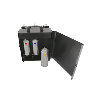 Stage Show Effect Dmx Control 3 Head Fan Shape Triple-way Party Dj Sparkler Firework Firing Thrower Flame Projector Fire Machine