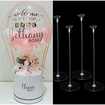Box Arch Kit Plastic Wedding Stand Centerpiece Transparent Party Decoration Table Float Set Birthday Balloon Stick Holder