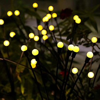 Led Solar Outdoor Waterproof Garden Walkway 6/8/10 Wind-powered Swaying Firefly Lamp Landscape Rgb Firework Holiday Light