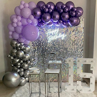 Latex Metallic Party Kit Garland Stand Set Chain Macarone Crayon Color Wedding Baby Shower Decoration Girl Birthday Balloon Arch
