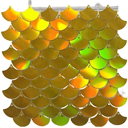 4D Fan-Shaped Shiny Shimmer Sequin Panel Wall Glitter Birthday Party Background Decorations Backdrop For Wedding Event
