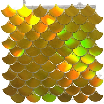 4D Fan-Shaped Shiny Shimmer Sequin Panel Wall Glitter Birthday Party Background Decorations Backdrop For Wedding Event