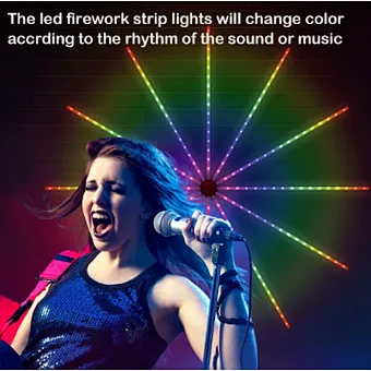 2022 New model LED Christmas Holiday Decoration Fireworks Light Digital Fireworks Meteor Light