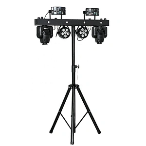 Disco Music Festival moving head rack T holder stand 4 dj lighting stage light system with rack and carry bag