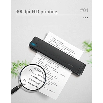Battery Small Size A4 Paper Portable Thermal Transfer Usb Home Business Laptop Mini Mobile Printer for Print Any Time