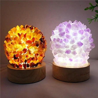High Quality Table Led Glass Touch Touching Control Floor Lampe Light Reading Night Stone Natural Luxury Bed Side Crystal Lamp