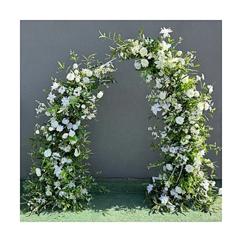 Valentine Day Proposal Marriage Bride Decoration 8 feet customized silk rose flowers arch wedding ceremony flower arch