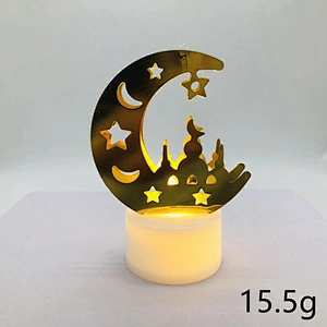 Muslim Ramadan Kareem Decoration 2024 Candle Led Lights Eid Mubarak for Home Eid Al-Fitr Aid Moubarak Decor Party Supplies