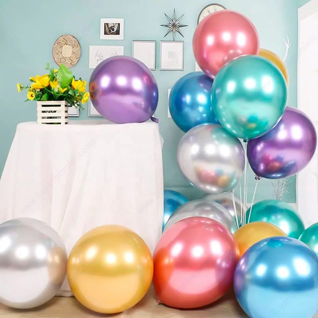 12 inch Metal Pearl Latex Balloons Thick Chrome Metallic Globos Birthday Decoration Chrome Party Latex Metallic Balloon