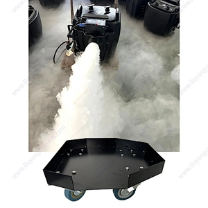 Special Effect Dj Equipment 3500w 6000w Lying Smoke Stage Party Club Trolley Moveable Cart For Wedding Dry Ice Low Fog Machine