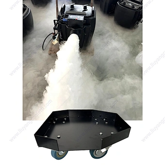 Special Effect Dj Equipment 3500w 6000w Lying Smoke Stage Party Club Trolley Moveable Cart For Wedding Dry Ice Low Fog Machine