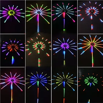 2022 New model LED Christmas Holiday Decoration Fireworks Light Digital Fireworks Meteor Light
