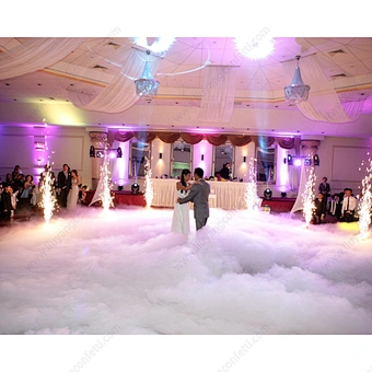 Water Based Dual Output Wedding Party Bubble Gun Dj Halloween Stage Lying Ice Dry Fogging 3000w Hazer Smoke Low Fog Machine