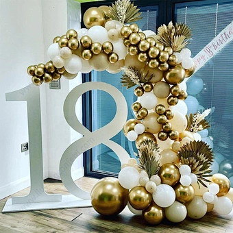 Latex Metallic Party Kit Garland Stand Set Chain Macarone Crayon Color Wedding Baby Shower Decoration Girl Birthday Balloon Arch
