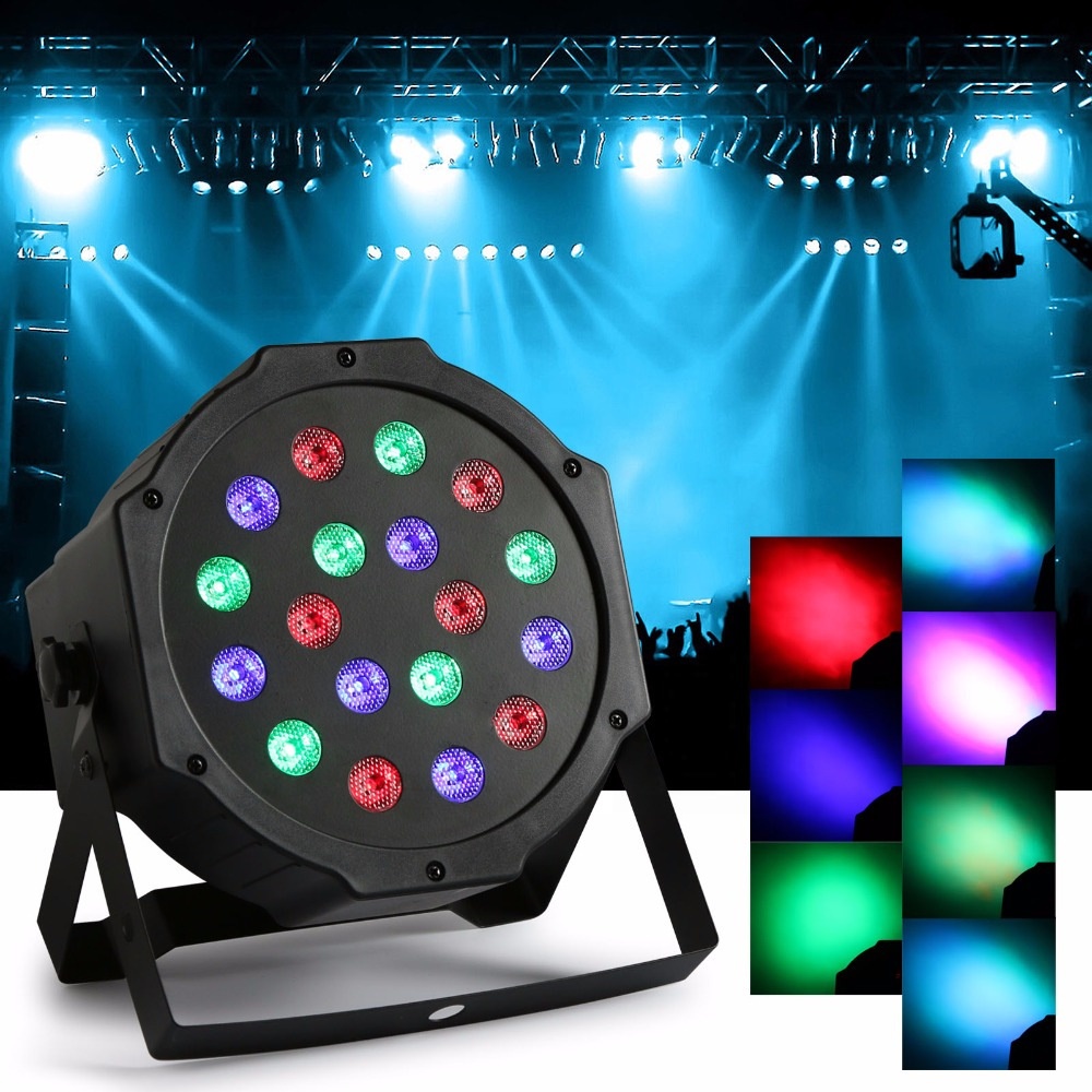 18*15W RGBWA UV 6 in 1 LED stage dmx flat par light for dj disco party