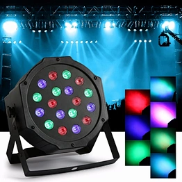 18*15W RGBWA UV 6 in 1 LED stage dmx flat par light for dj disco party