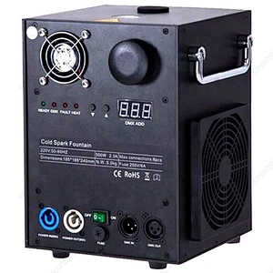 Dj Event Club Cold Wedding Spin Indoor Cool 4 Piece Road Case Fireworks Mini Dmx Spark Charging Base Sparkler Machine