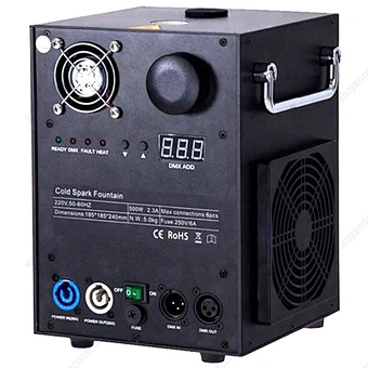Dj Event Club Cold Wedding Spin Indoor Cool 4 Piece Road Case Fireworks Mini Dmx Spark Charging Base Sparkler Machine
