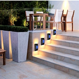 Outdoor Super Bright Ip65 Waterproof Household Garden Yard Decoration Lighting Up Down Luminous 6 Led Solar Wall Lamp Light