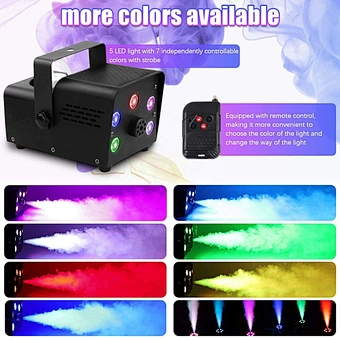 Stage Equipment 500W LED Color Fog Machine For Wedding Disco Dj Party Somg machine Light with Remote Control Smoke Machine