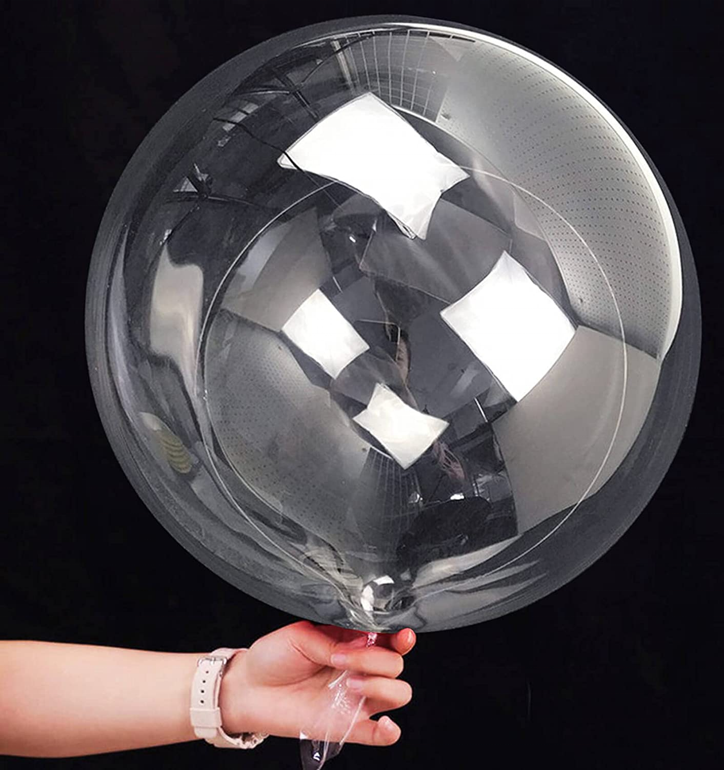 10 18 20 24 36 Inch Stretchable Pvc Balloons Transparent Clear Round Plastic Bubble Bobo Balloon For Party Decoration
