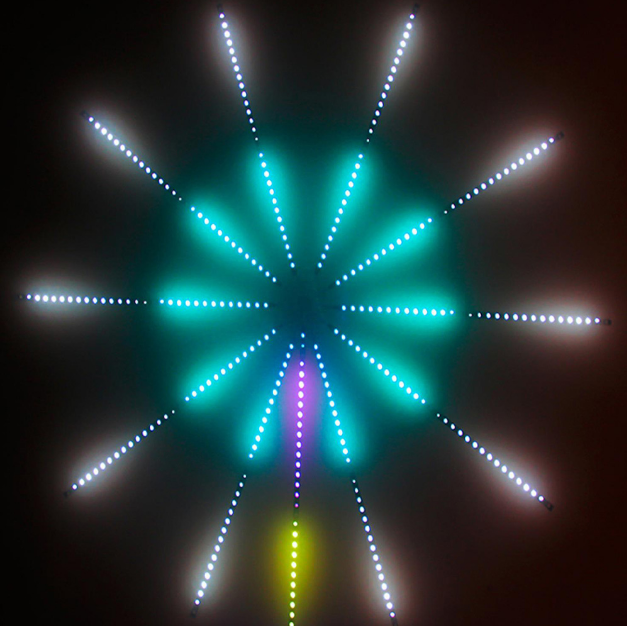 Music Control Fireworks Strip RGB 5V LED Light Home christmas Holiday Room Decor Lights Tape for KTV Gym Bar Wedding Part