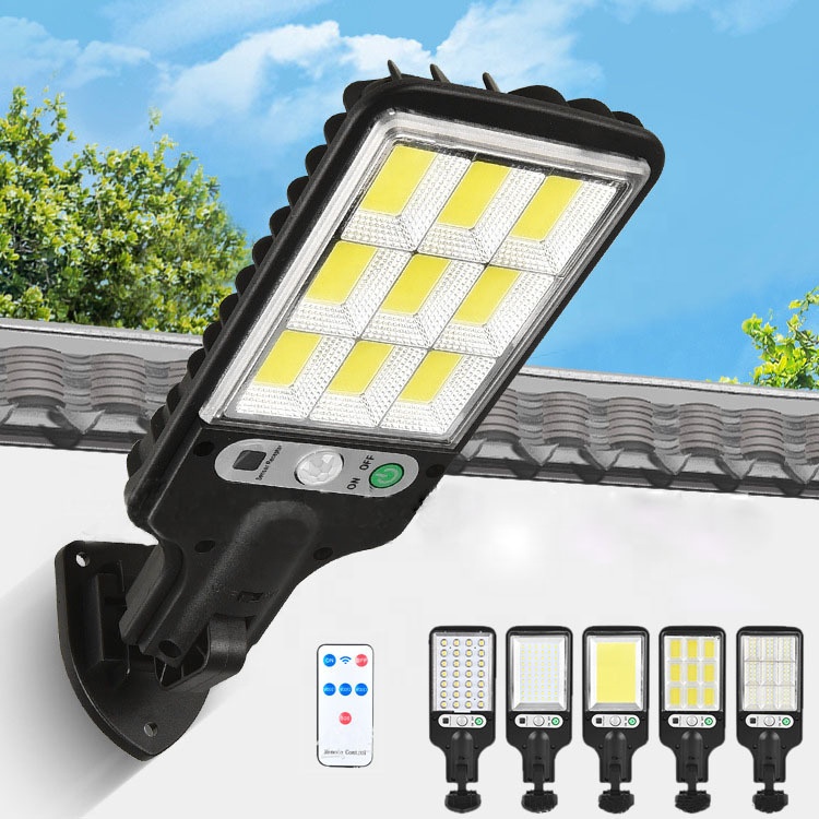 Solar Street Lights Outdoor Solar Lamp With 3 Light Mode Waterproof Motion Sensor Security Lighting for Garden Patio Path Yard