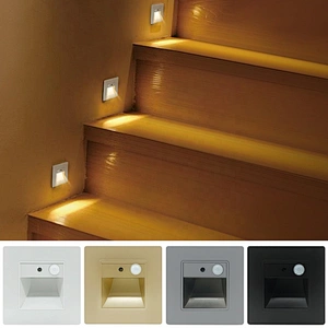 Ac85-265v Indoor Corridor Wall Lighting Recessed Led Wall Lamp Pir Motion Sensor Stair Case Light Step Lamp