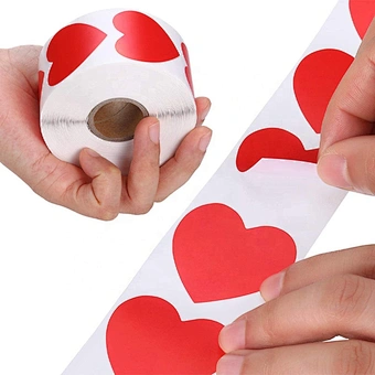 500pc Of Heart Shape Of Red Sticker Seal Label Package San Valentin Saint Idea Wedding Decoration Valentines Day Gift 2023