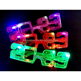 Plastic Cheap Light Up 2023 Glasses 2023 Led Party Glasses Led Flashing New Year 2023 Glasses Party Decoration 2023 Sunglasses
