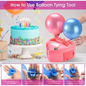 Hand Machine Helium Heart Portable Inflator Inflating Double Hole Nozzle Air Compressor Inflatable Tool Electric Balloon Pump