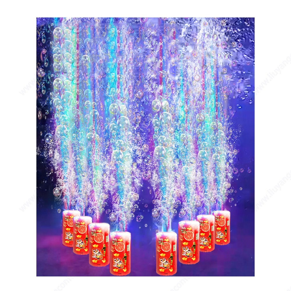 Flash Light Sound Kids Outdoor Toy Party Festival Celebrate Portable New Year Hot Electric Automatic Fireworks Bubble Machine