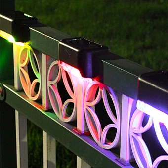 Outdoor abs led solar power stair step fence lamp solar led garden wall lights
