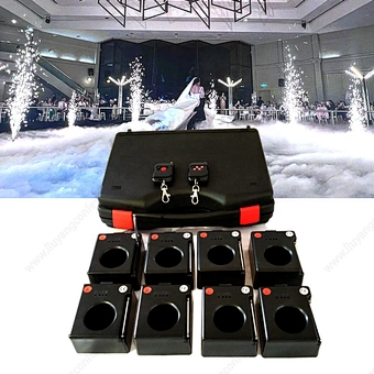 Dj Sparkler Wireless Remote Control Concert Equipment Spark Fountain Stage Indoor 8 Cues Wedding Cold Pyro Fireworks Machine