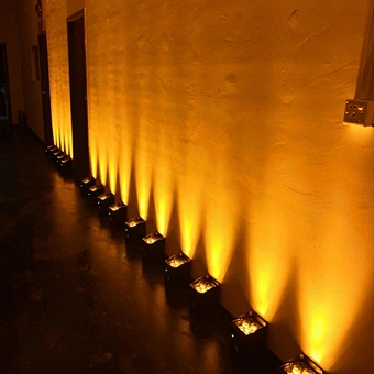 Wireless Control 6*18W RGBWA+UV 6in1 LED Battery Uplight for Wedding party