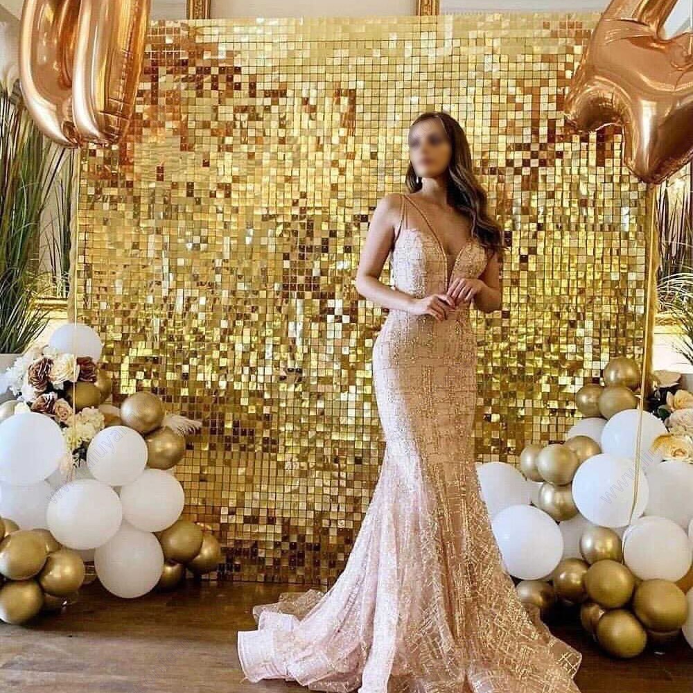Hot sale Wedding Backdrop Decorations Shiny Sign Background Walls Shimmer Sequin Wall Panel for Party