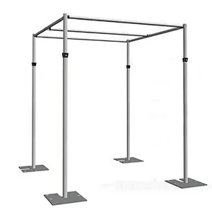 Adjustable Double Crossbar Backdrop Frame Kit Pipe Drape Wedding Birthday Party Decoration Valentine's Day Arch Curtain Stand