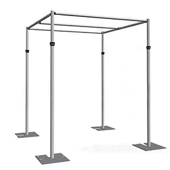 Adjustable Double Crossbar Backdrop Frame Kit Pipe Drape Wedding Birthday Party Decoration Valentine's Day Arch Curtain Stand