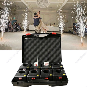 Dj Sparkler Wireless Remote Control Concert Equipment Spark Fountain Stage Indoor 8 Cues Wedding Cold Pyro Fireworks Machine